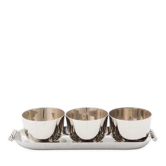 Michael Aram - Twist Triple Bowl Set with Tray