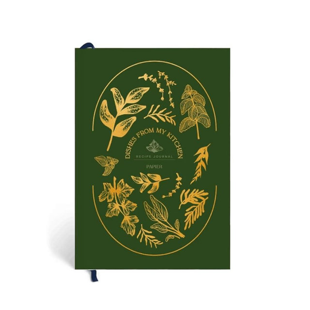Papier Herb Garden Recipe Journal - Hardback Design | Blank Space To Plan Breakfast Lunch Dinner Dessert | Foodie Gift | Write Your Own Recipes, Notes, Ingredients & Tips | Size & Temperature Chart