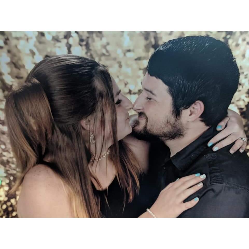 The day after we were engaged! We are so in love as you can tell by the way we look into each other's eyes.