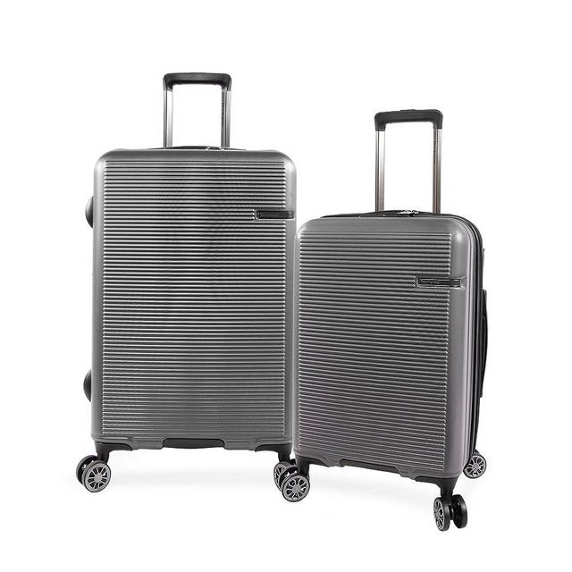 Brookstone Luggage Nelson 2pc Hardside Spinner Luggage, Charcoal, 2 Piece Set