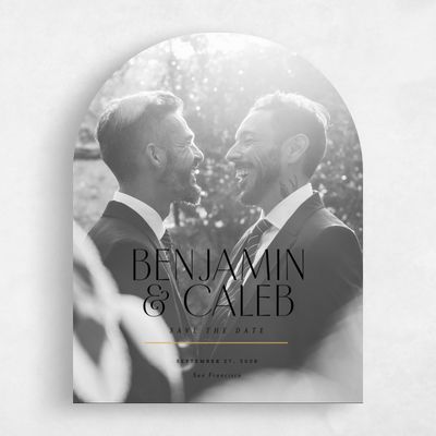 Black Wedding Save the Date - Mendoza Portrait