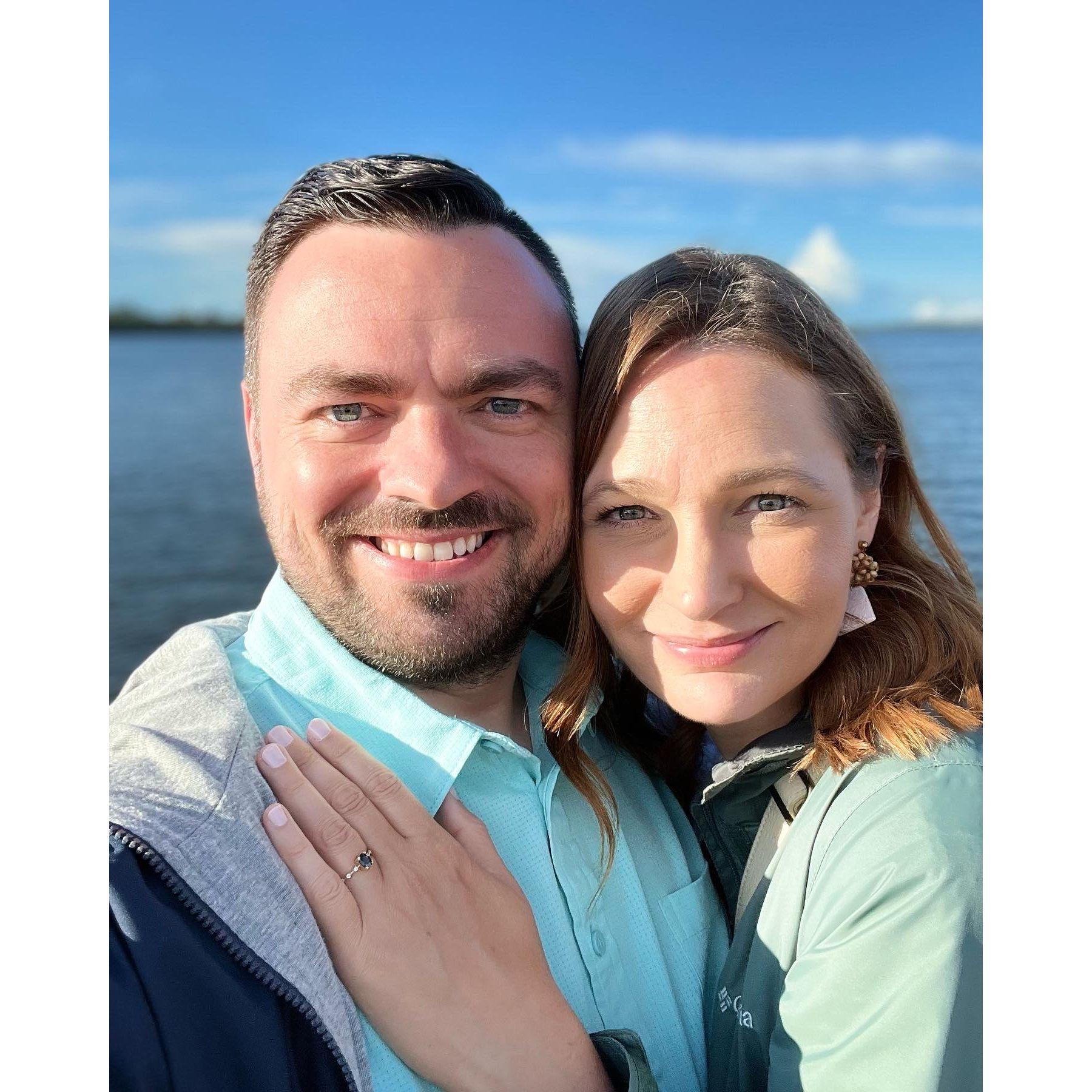 After he popped the question!