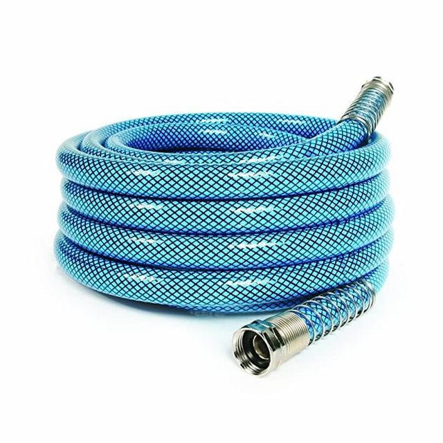 Camco 25 Feet 25ft Premium Drinking Water Lead and BPA Free, Anti-Kink Design, 20% Thicker Than Standard Hoses 5/8" Inside Diameter (22833) , Blue