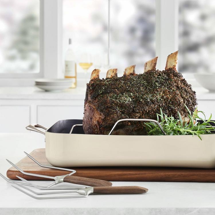 Stainless Steel Roasting Dish Ceramic Crate And Barrel, EvenCook