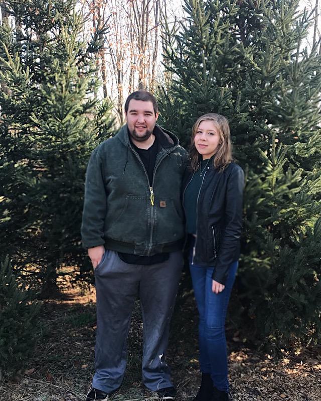 Getting a Christmas tree on Alyssa's 22nd birthday, 2018.