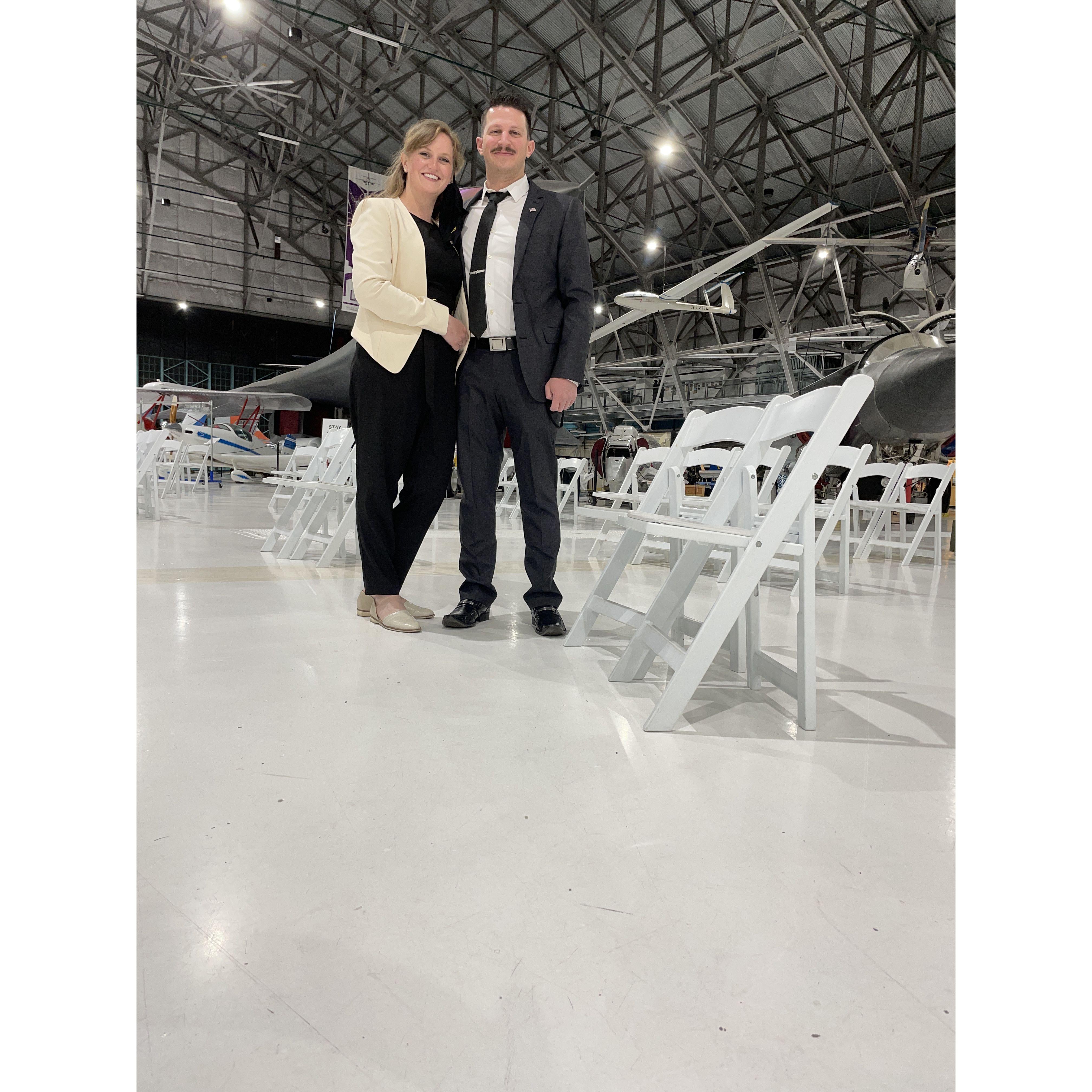 Our first concert together! A candlelit, masked (2020), piano concert at Wings over the Rockies. Both could totally nerd out about things they both love!