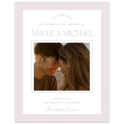 Dusty Rose, Pink Wedding Digital Save the Date - Seren Photo