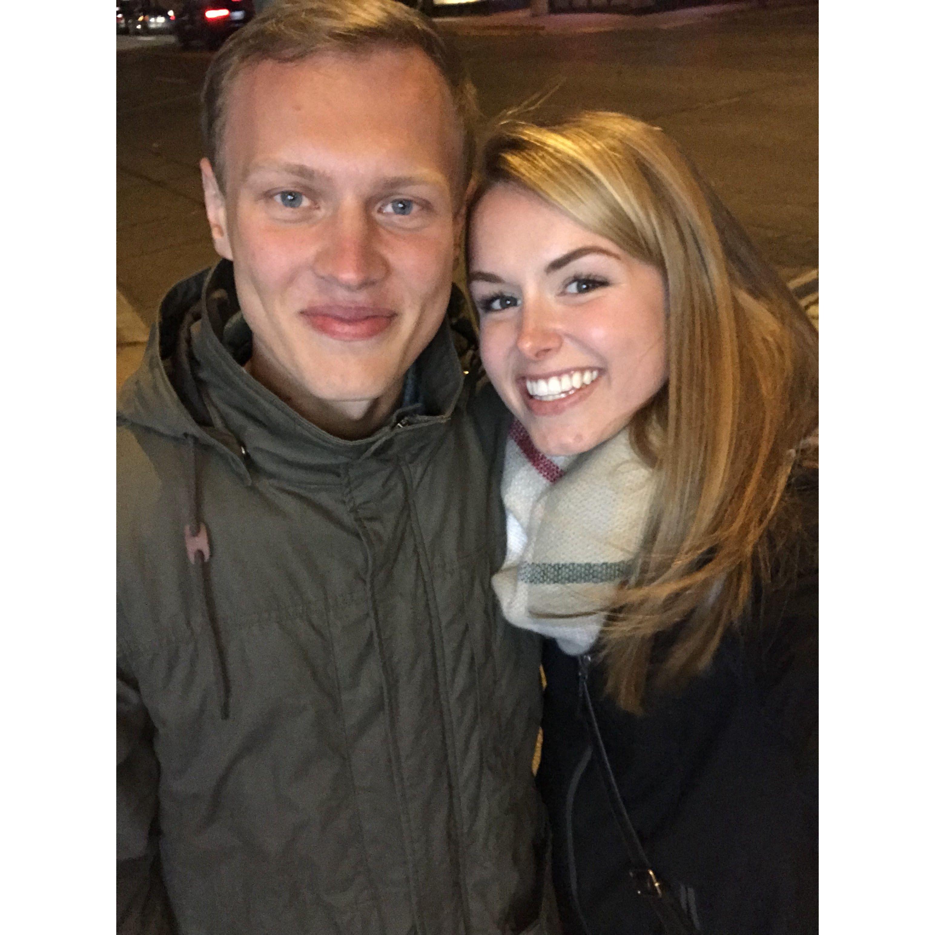 Our first photo as a couple | Madison, Wisconsin | November 2017