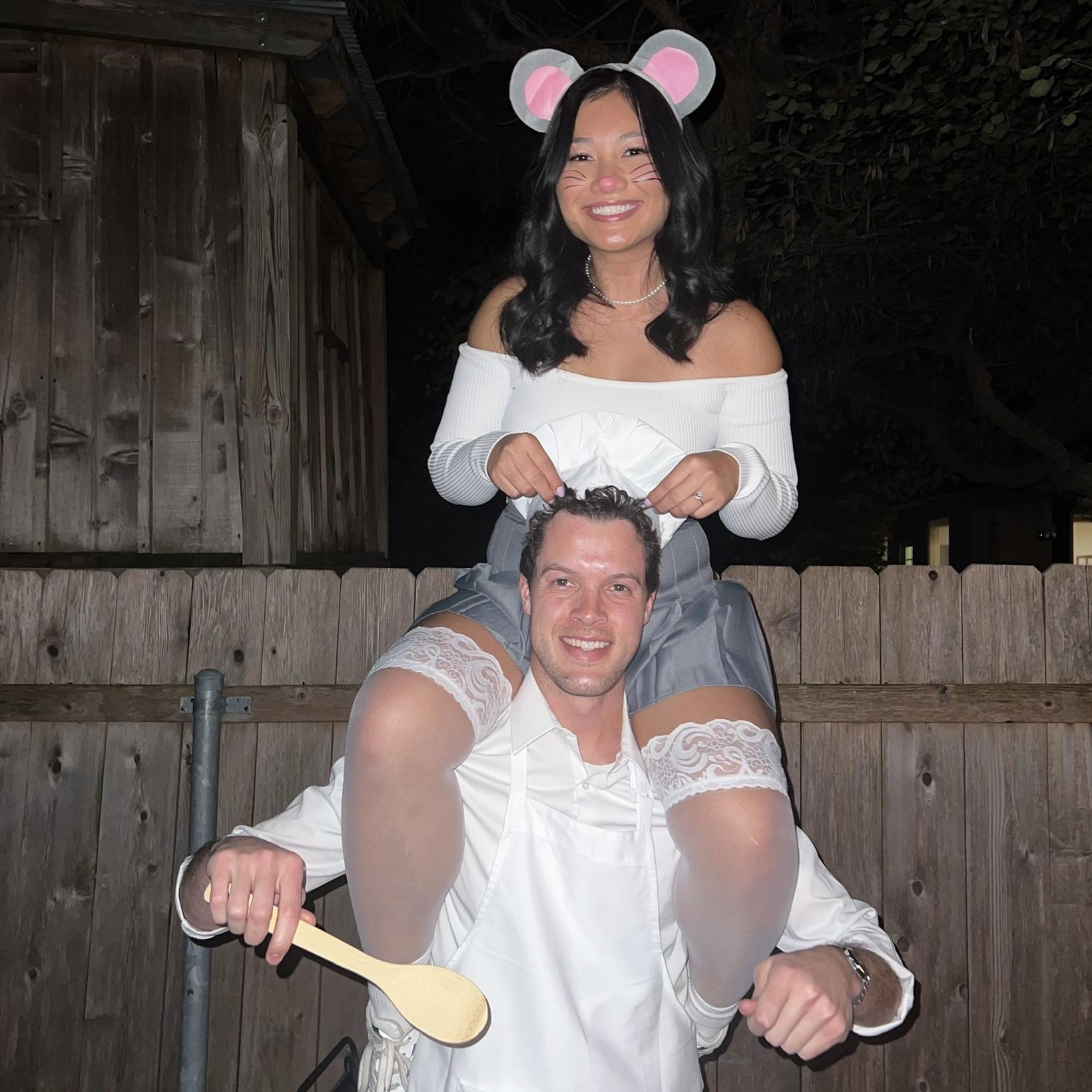 October 19, 2024 • Halloween as Remy and Alfredo Linguine from Ratatouille (Wichita, KS)