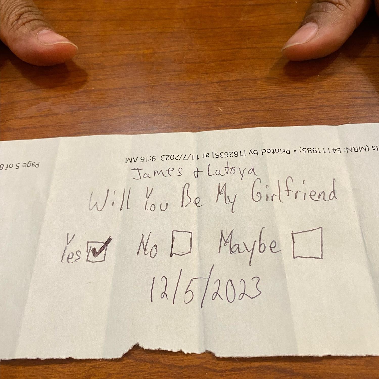 Will you be my girlfriend?