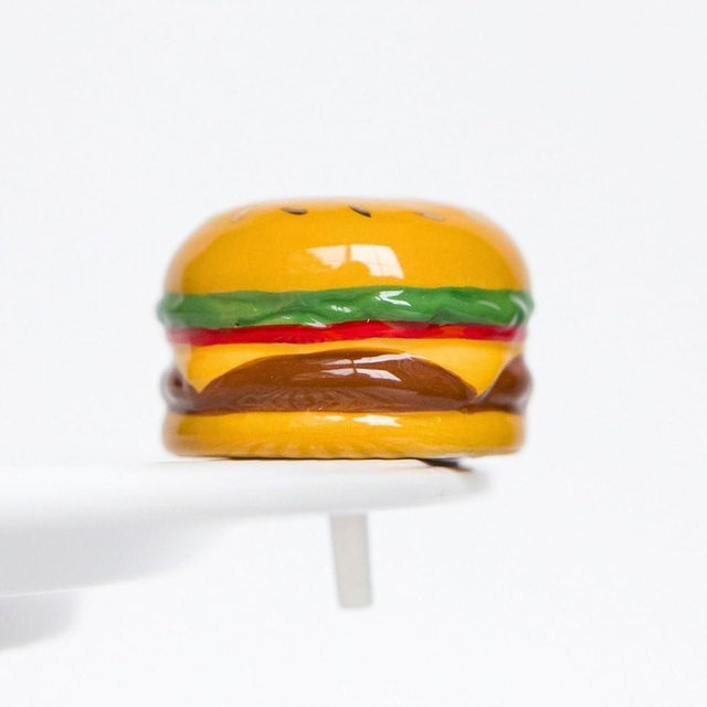 Nora Fleming for The Bun of It (Hamburger) A429 Hand-Painted Ceramic Cookout Décor - Summer Minis for The Home and Office