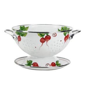 Golden Rabbit Enamelware Colander Set, Radish