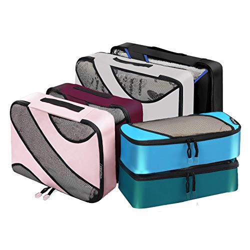 Bagail 6 Set Packing Cubes,3 Various Sizes Travel Luggage Packing Organizers
