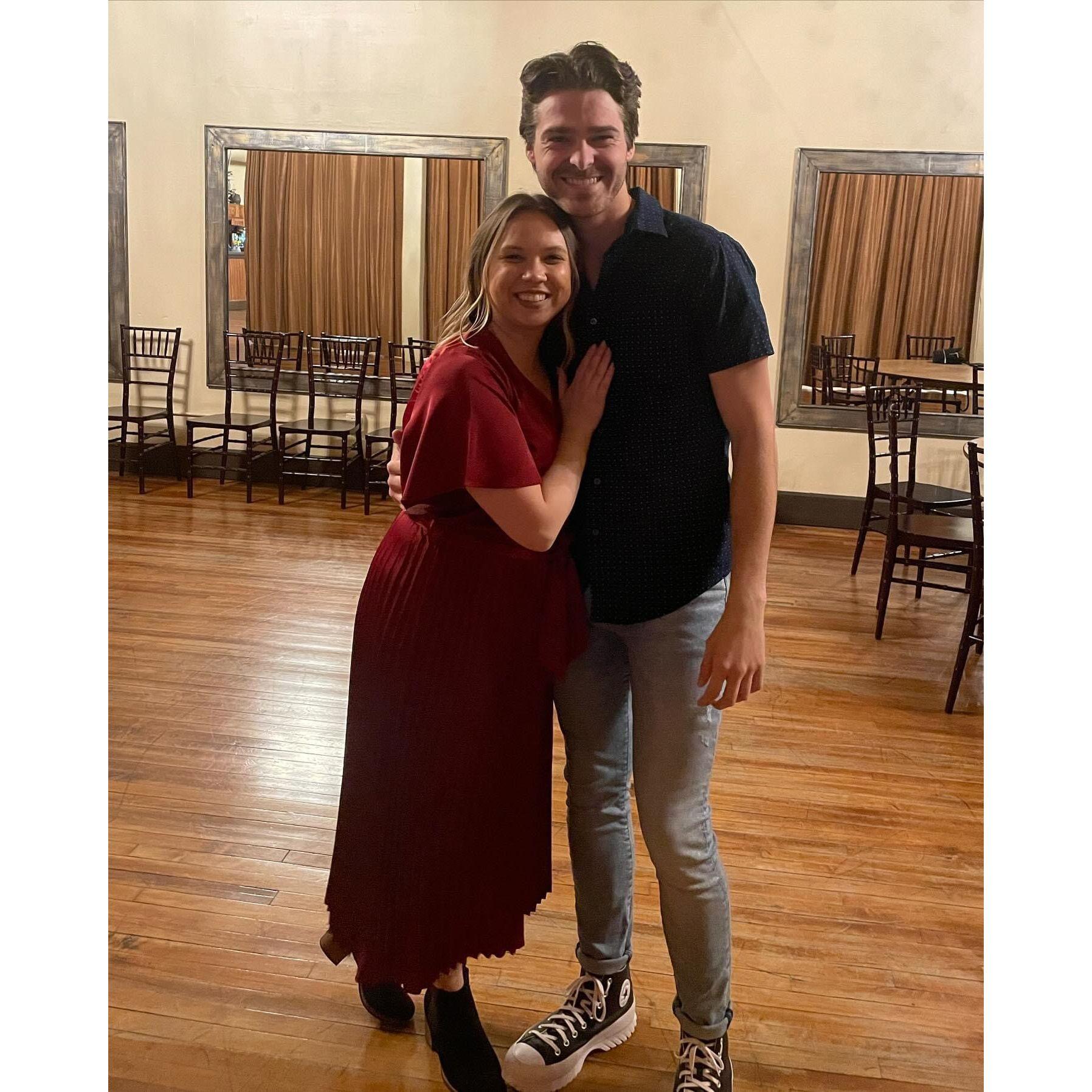 Our first Valentine's Day at a dance class.