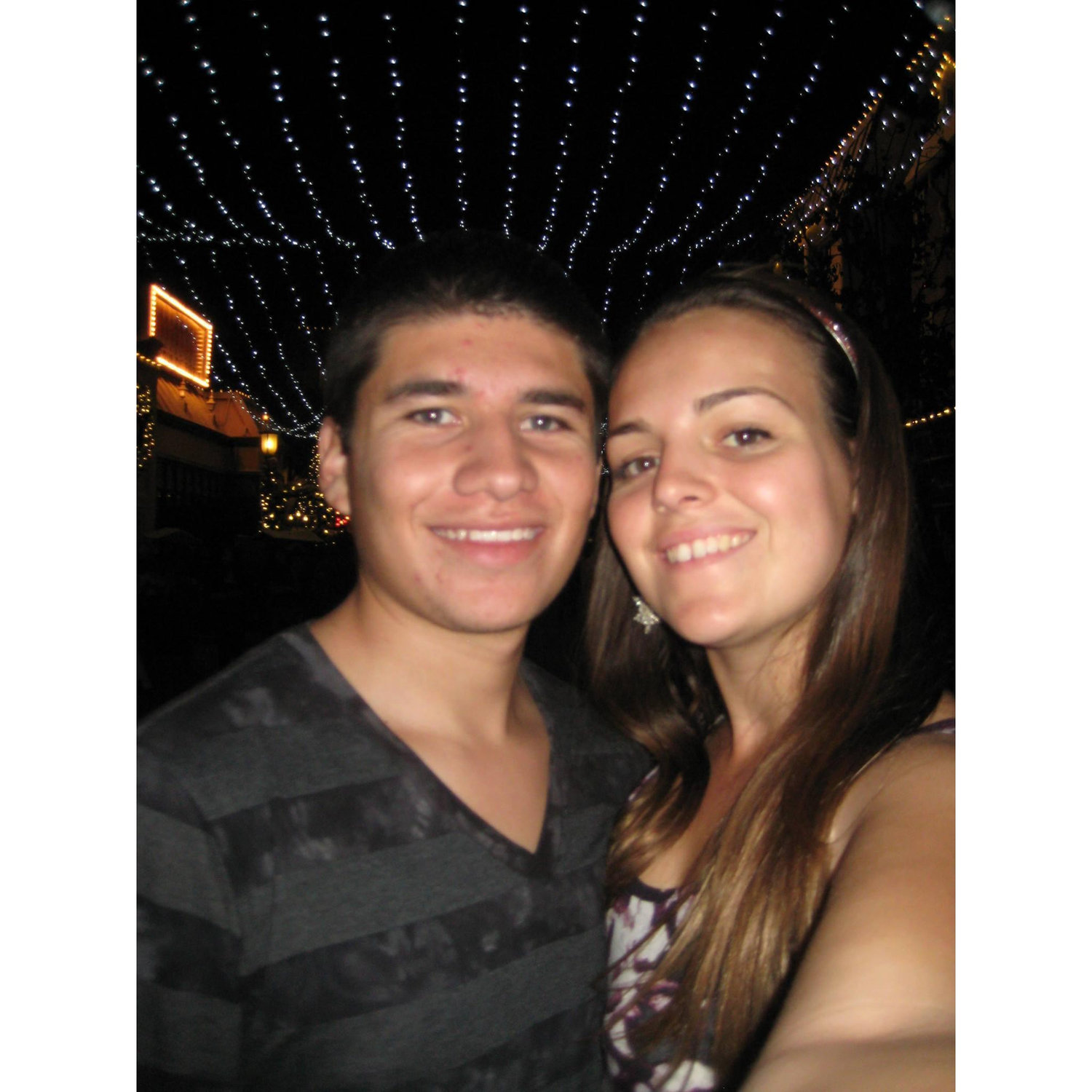 Jonathan and Kara celebrating Christmas at Universal Studios December 2013