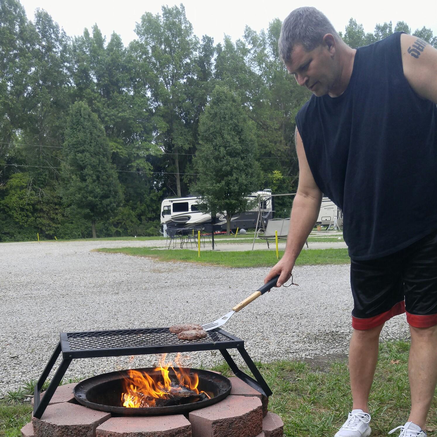 cooking on an open flame