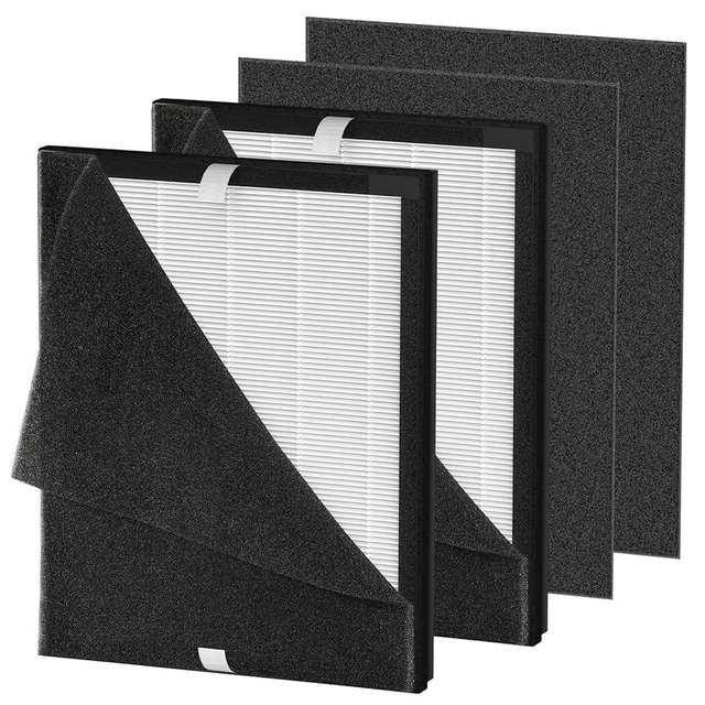 RONGJU 2 Pack KJ190L Replacement Filter Compatible with Mooka KJ190L Air Purifi-er, Washable HEPA Filter for Mooka KJ190L Filter, 4 Pack Pre Filter