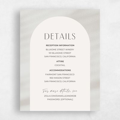 Light Oatmeal, White Wedding Enclosure - Pinellas