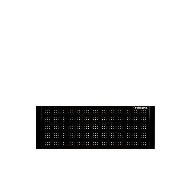 52 in. W to 72 in. Adjustable Pegboard, Gloss Black