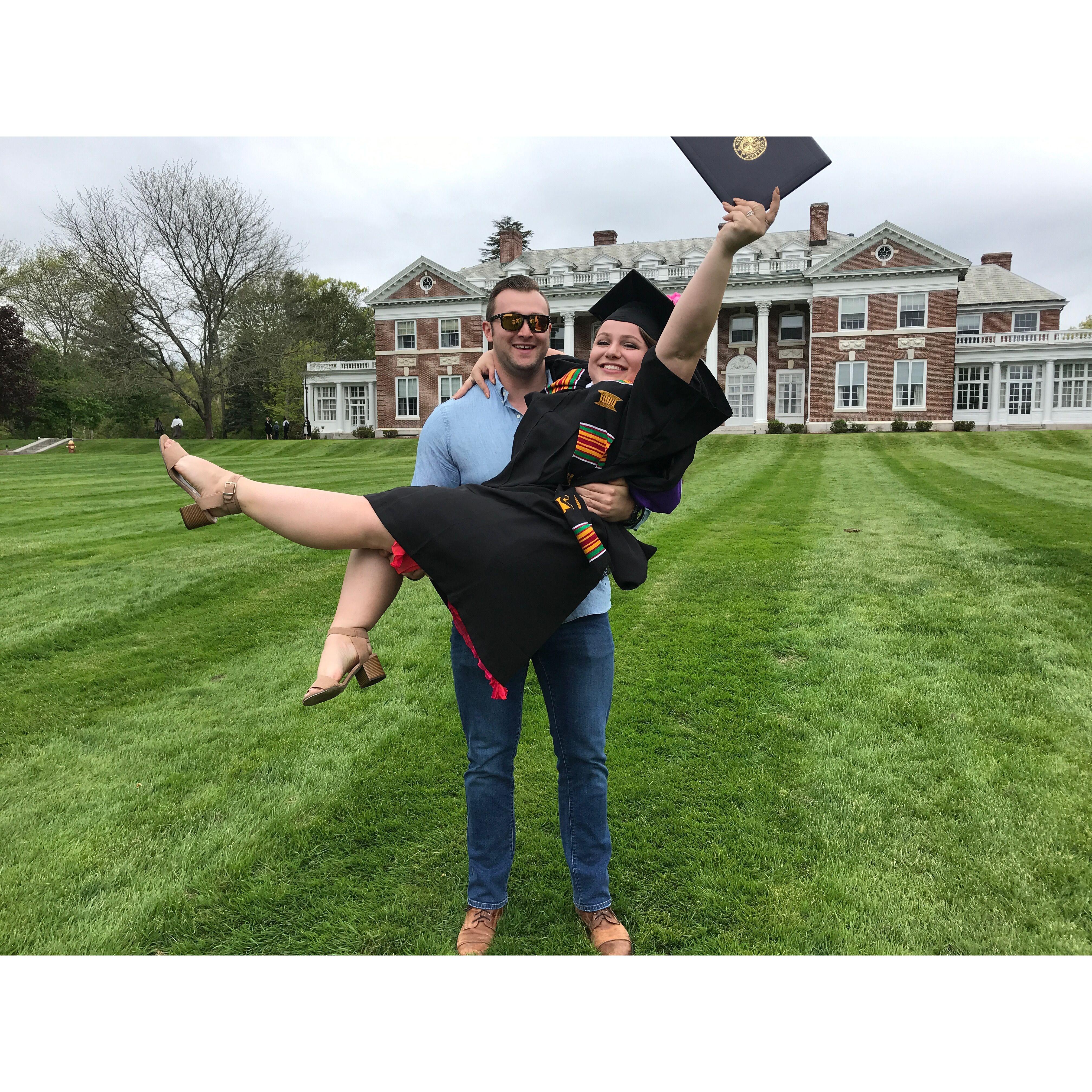 Shannon graduates from Stonehill College with a BA in political science and international relations ~ May 2019