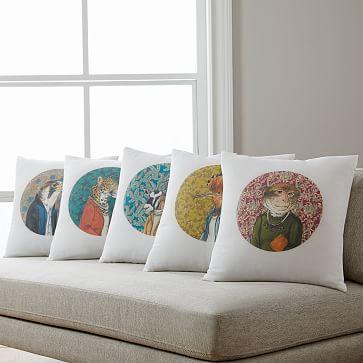 Dapper Animal Pillow Covers - Fall