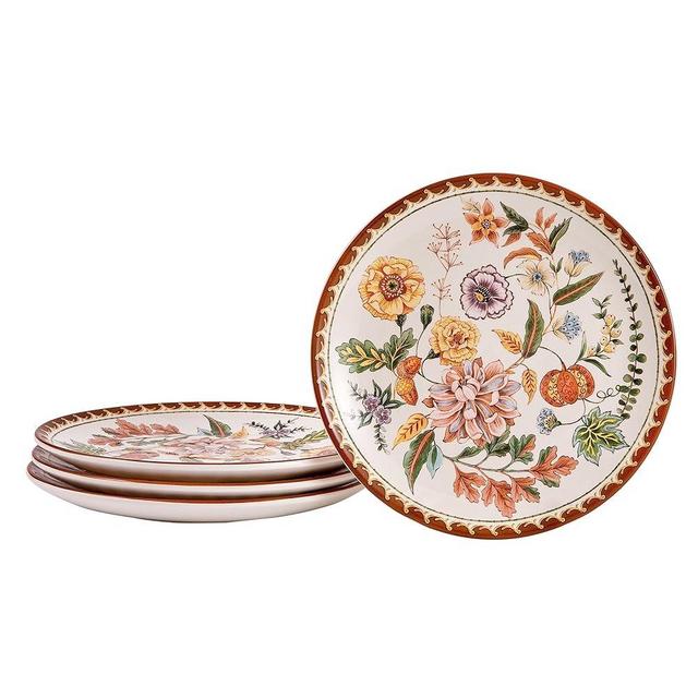 Bico Blooming Moment Salad Plates, 8.75 inch, Set of 4, for Salad, Appetizer, Microwave & Dishwasher Safe