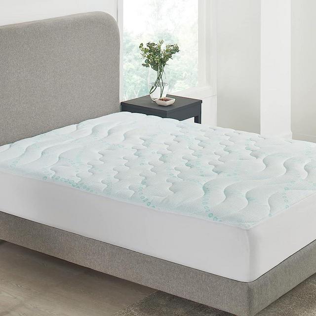 3-Zone Cooling Queen Mattress Pad, Quilted Mattress Pad Queen Size, Deep Pocket Fits 8-20 Inch Mattress