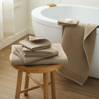 Basics Waffle Woven 6-Piece Terry Bath Towel Set
