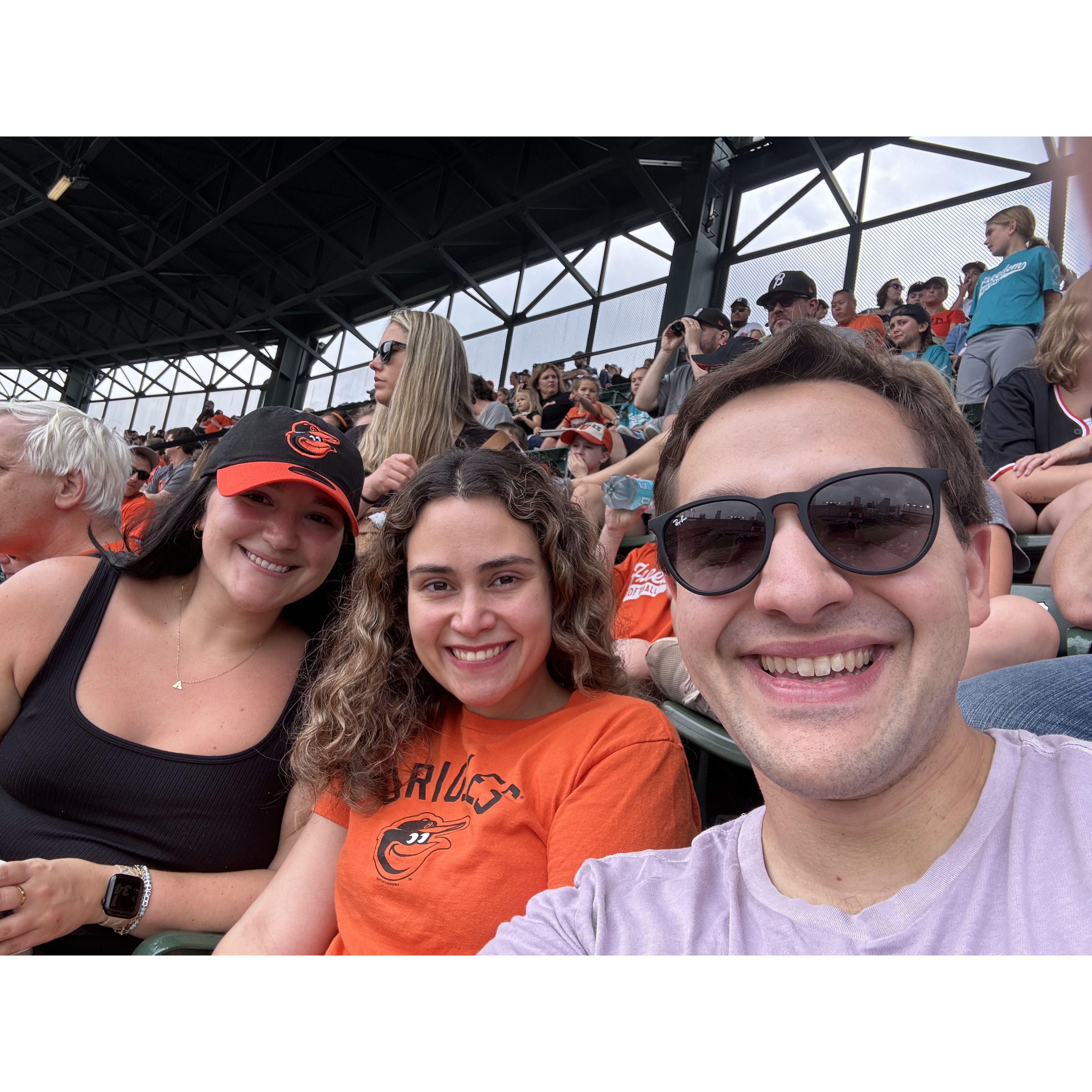 Orioles Game with Nick's sister Alexis