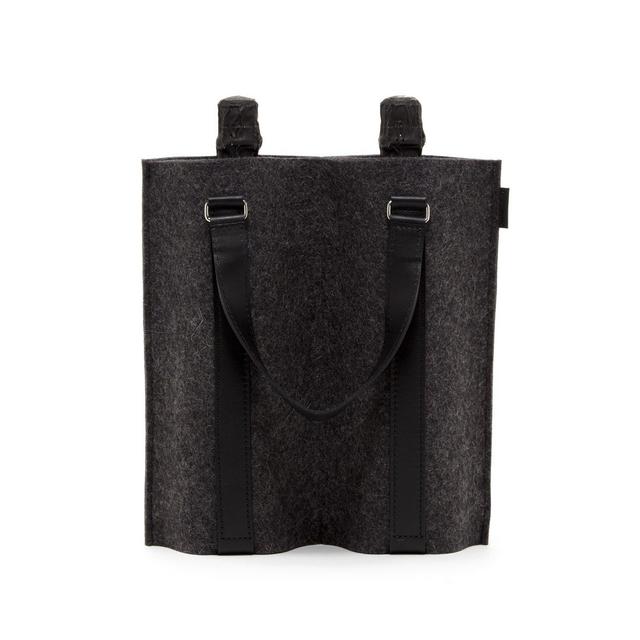 Duo Wine Carrier Charcoal Felt