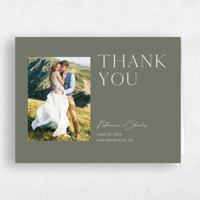 Multi-Colored Wedding Thank You - Brockway Photo