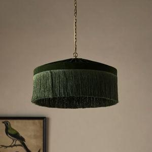 Tassel-Fringed Velvet Pendant