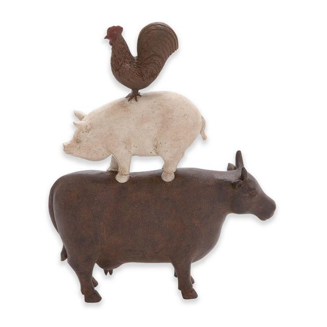 Ridge Road Décor Stacked Farm Animals Sculpture