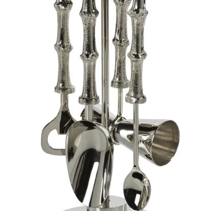 Wine, Cocktails, Coffee, Tea 5 Piece Bamboo Magnetic Bar Set by SoHo Exclusives