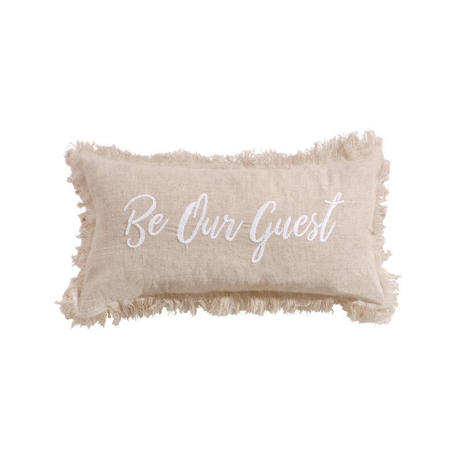 Levtex Pembroke Be Our GuestEmbroidered Decorative Pillow, 12" x 24"