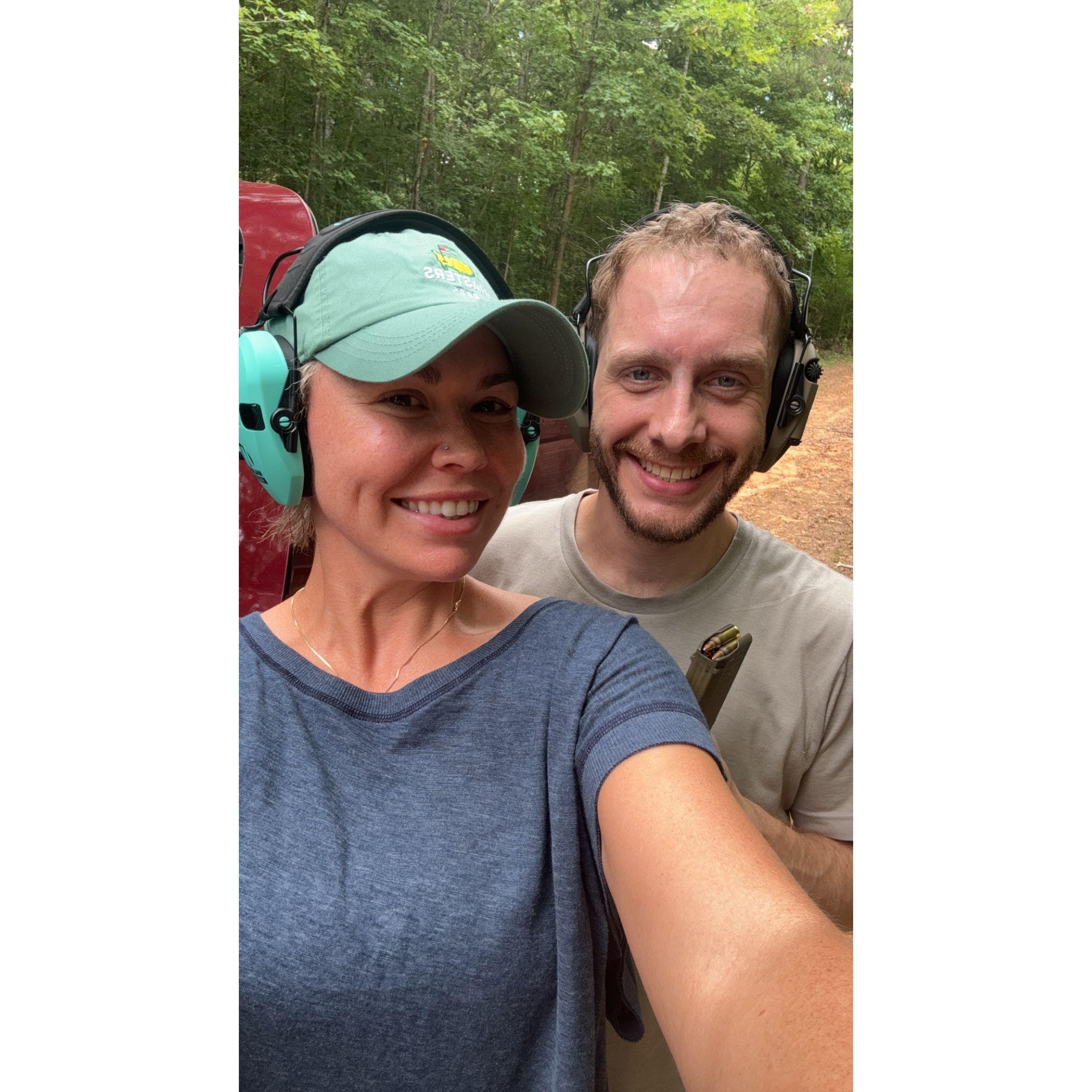 Billy and Becky love to spend a Saturday shooting at the farm!