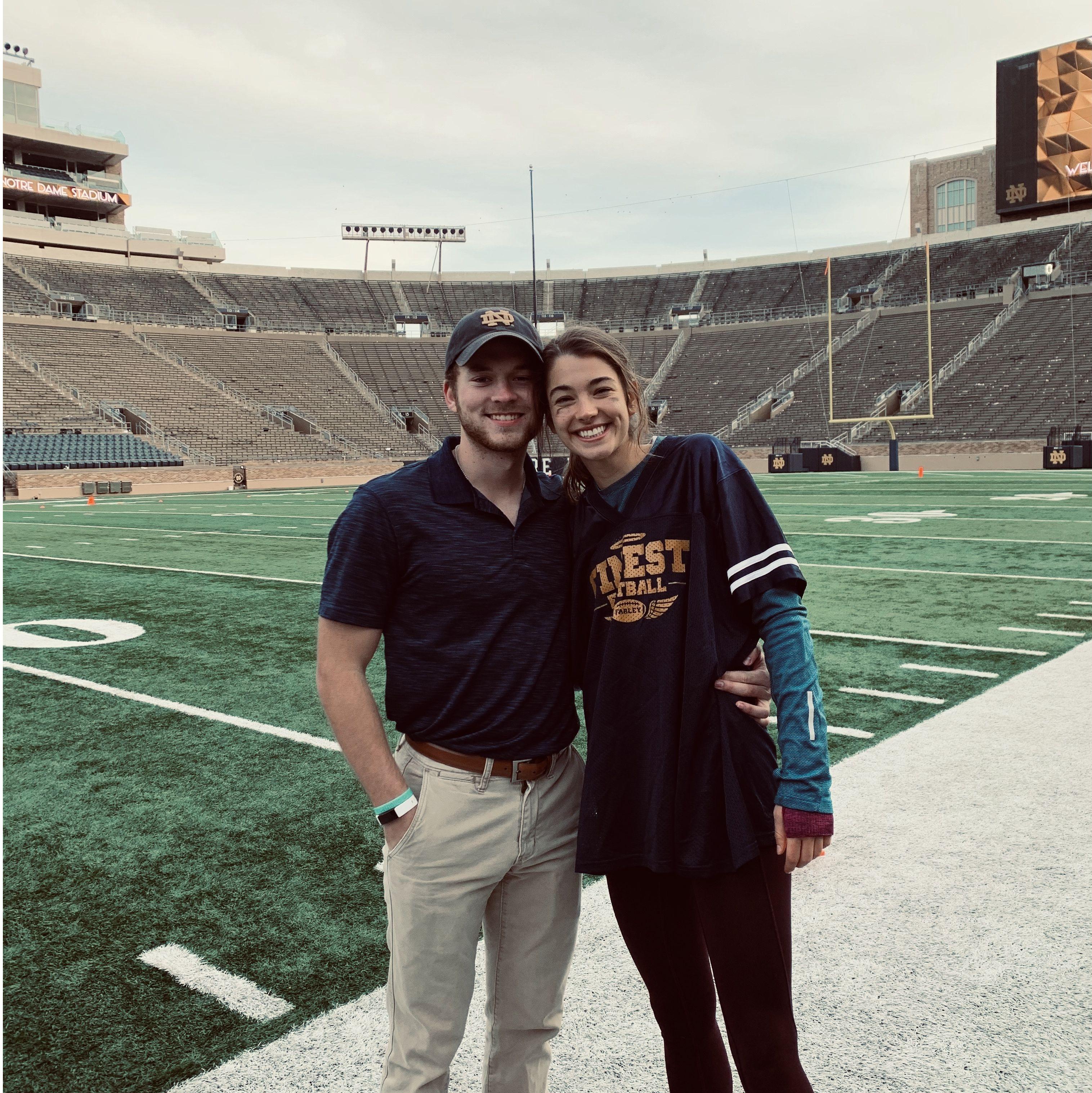 Andrew helped coach Emma's flag football team to an intramural victory.