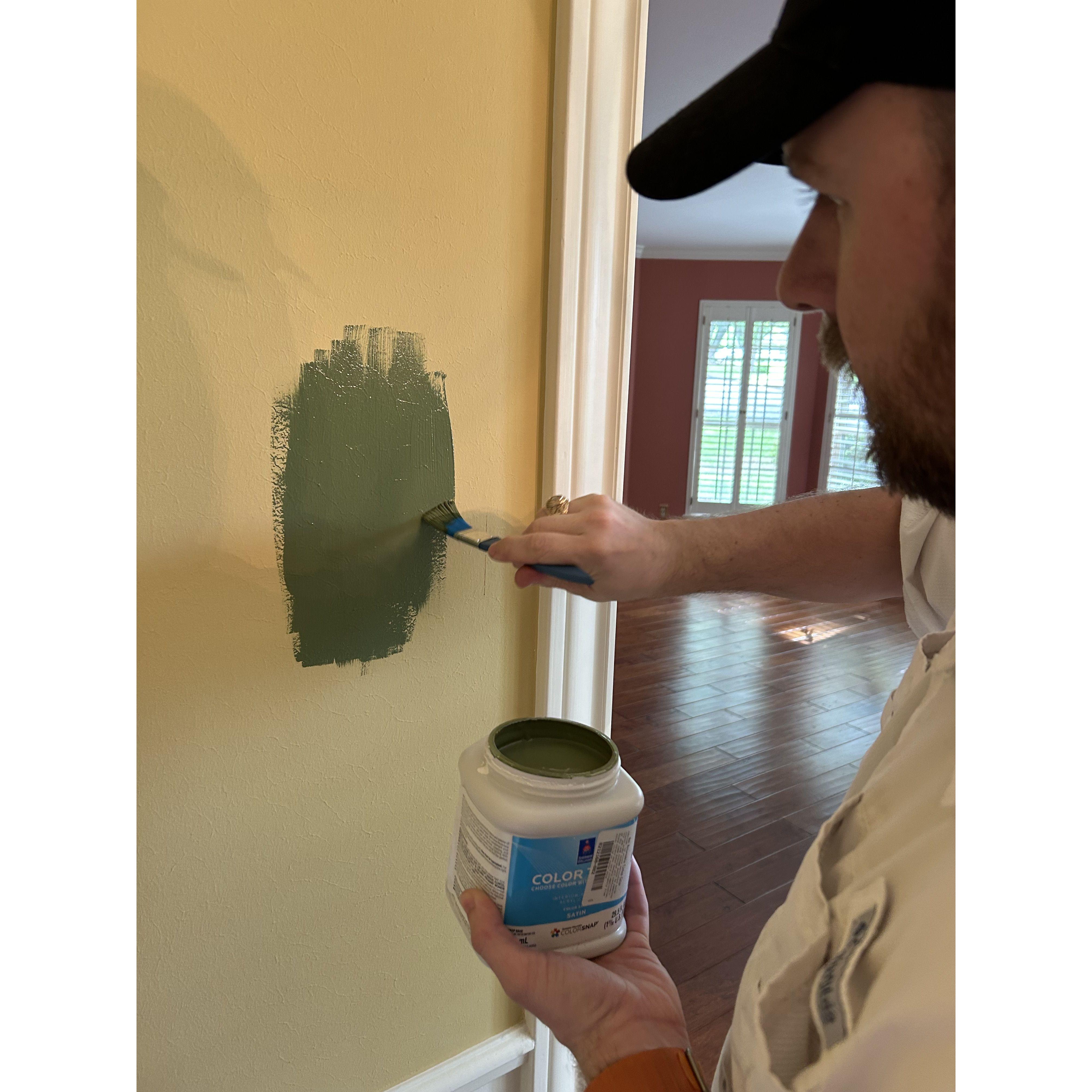 Us starting to paint our new house together.