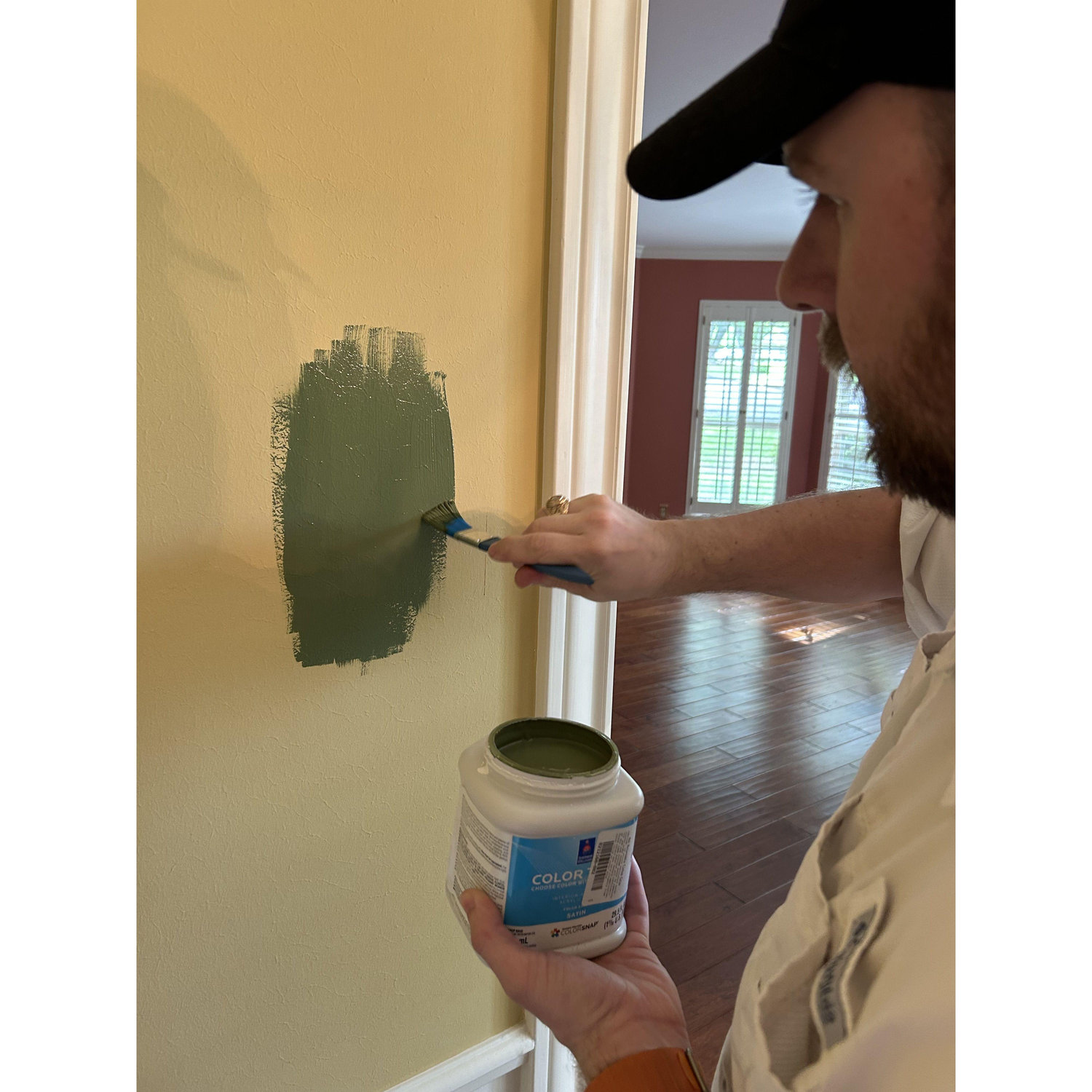 Us starting to paint our new house together.