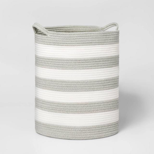 Floor Coiled Stripe Rope Gray - Pillowfort™