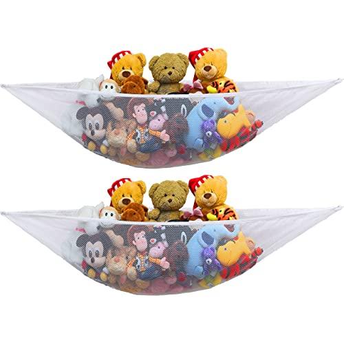 2 PK - Simplehouseware Stuffed Animal Jumbo Toy Storage Hammock