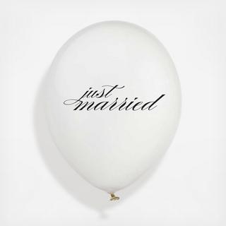 Just Married Balloons, Set of 5
