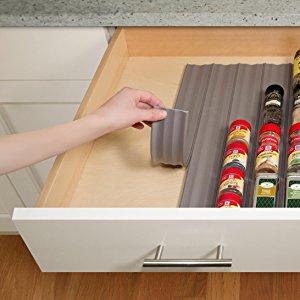 YouCopia SpiceLiner Spice Rack Drawer Organizer (Universal Fit 6-Pack ), 24-Bottle