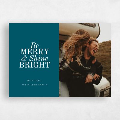 Teal Blue Holiday Card - Telluride Photo