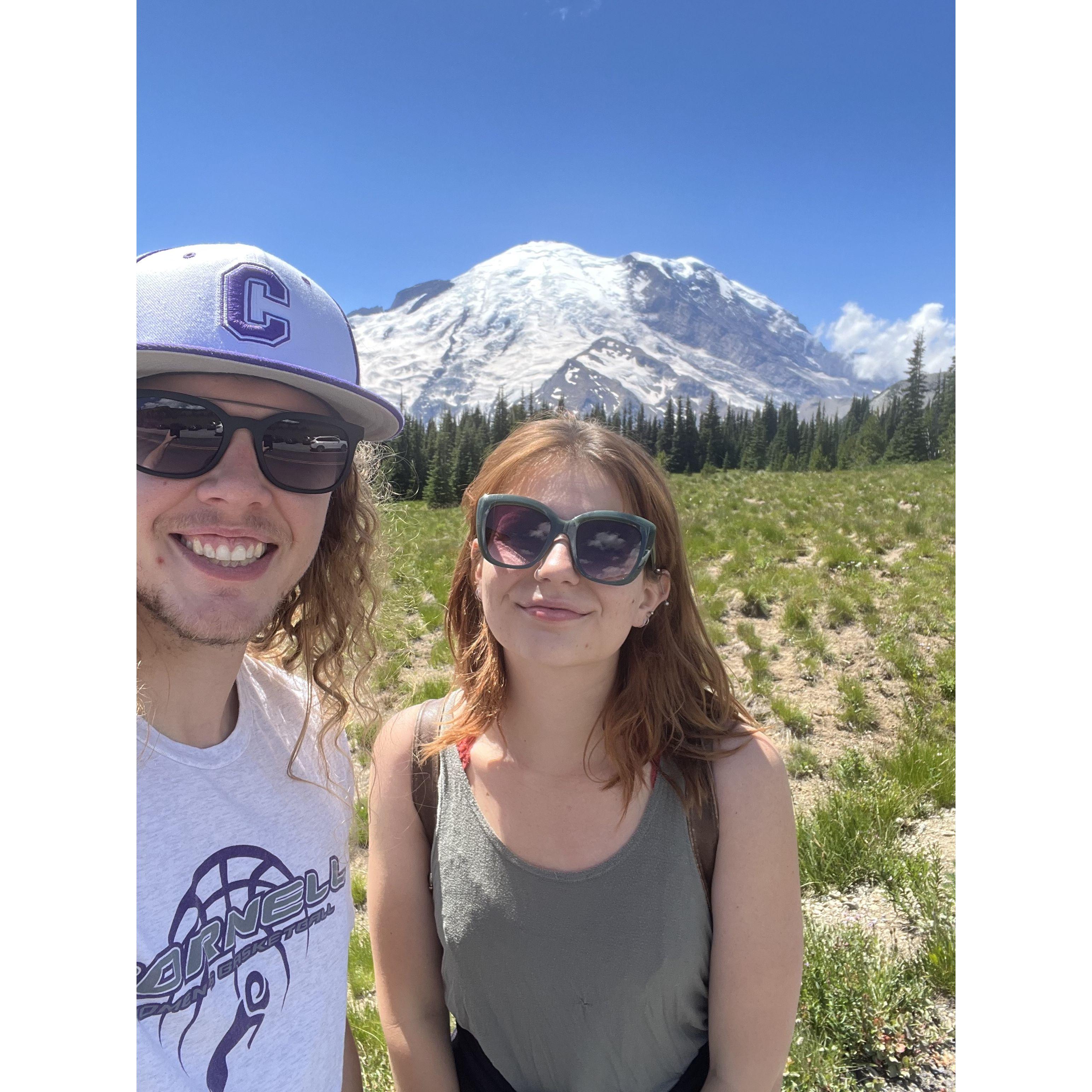 We explored Mt. Rainer national park together! We hiked through some of the most beautiful landscapes here!