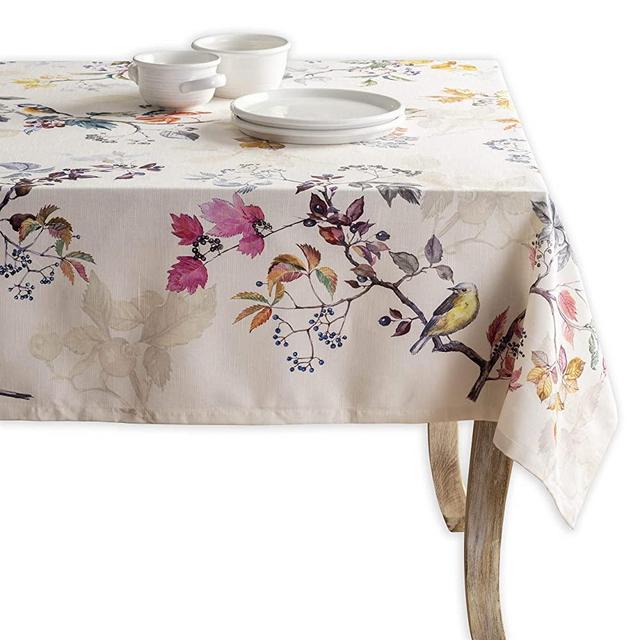 Maison d' Hermine Equinoxe 100% Cotton Tablecloth for Kitchen Dinning Tabletop Decoration Parties Weddings Thanksgiving Christmas [Beige (Square, 54 Inch by 54 Inch)].