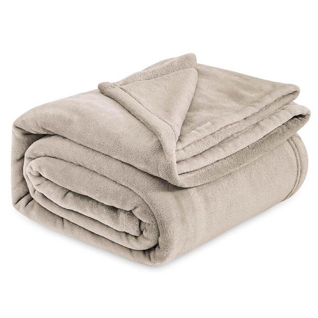 Bedsure Fleece King Size Blankets for Bed Oxford Tan - Soft Lightweight Plush Cozy Fuzzy Luxury Microfiber, 108x90 inches