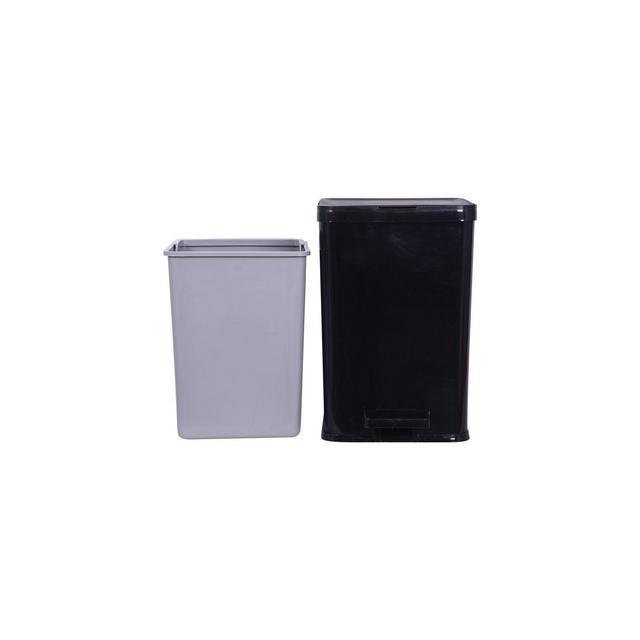 Simply Essential™ 2.25-Gallon Rectangle Step Trash Can in Black/Grey