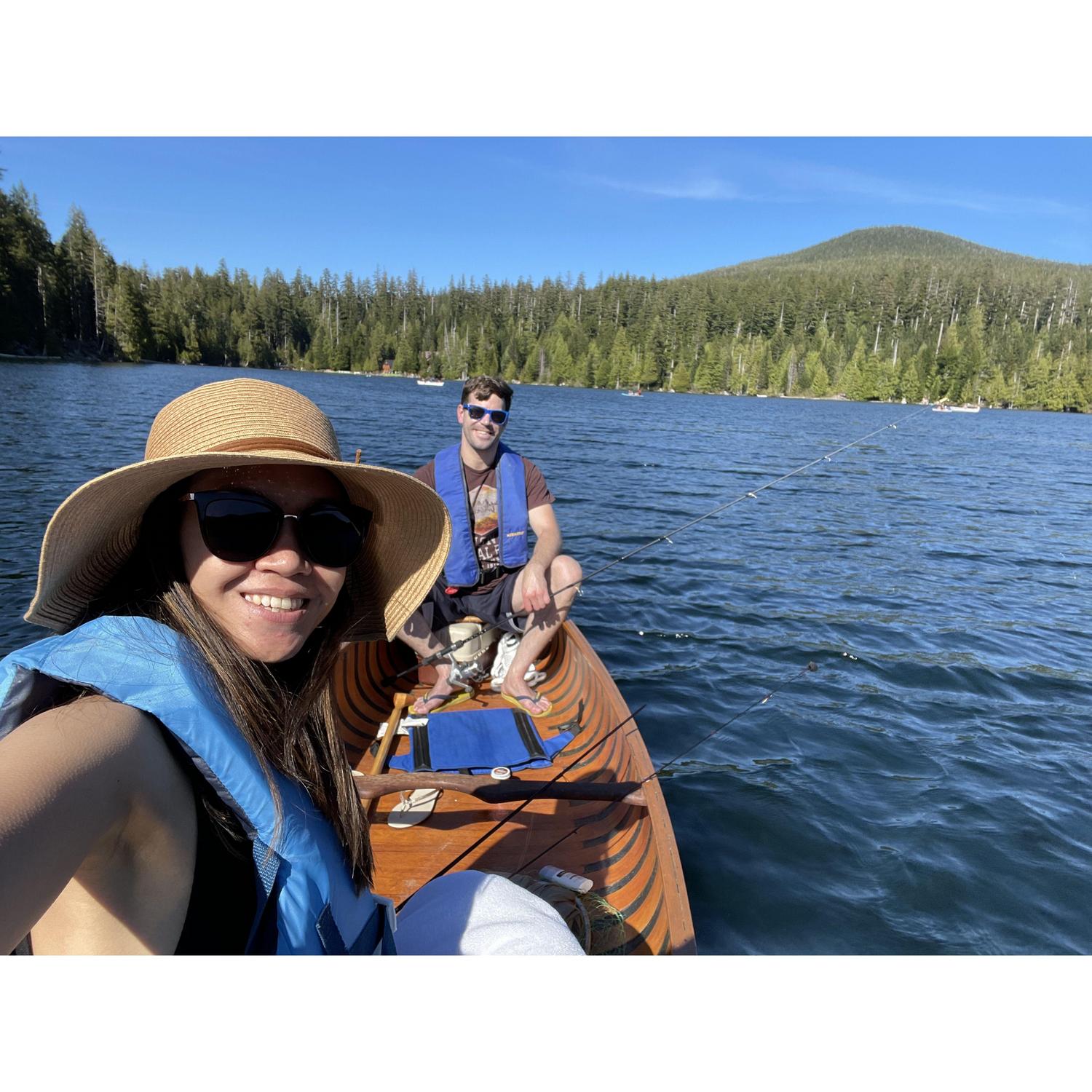 Our first fishing trip and my very first catch!