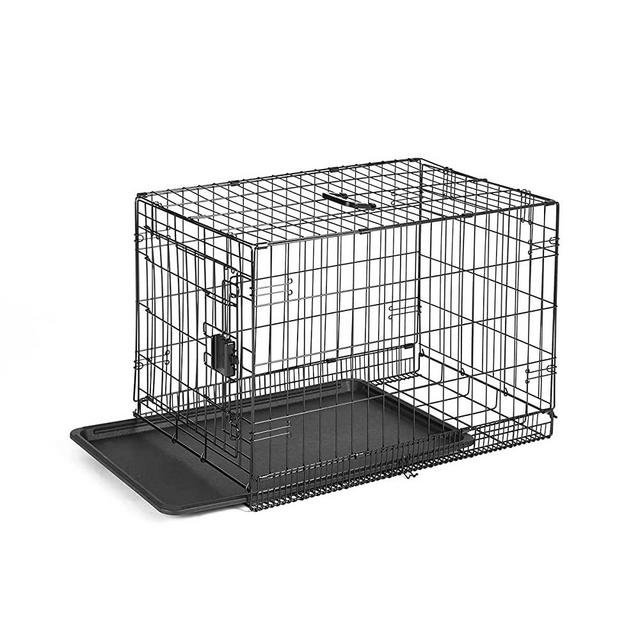 Amazon Basics Foldable Metal Wire Dog Crate with Tray, Single Door, 30 Inch